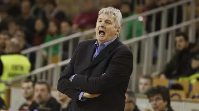 trener KK Zlatorog Ale&scaron; Pipan- ko&scaron;arka - Olimpija: Zlatorog, pokal Spar, četrtfinale, povratna tekma///FOTO: Jaka Gasar