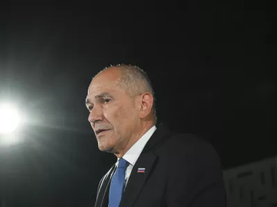 Janez Jan&scaron;a09.06.2024 - Evropske volitve 2024 - Volitve poslancev v Evropski parlament - sedež stranke SDS (Slovenska demokrtska stranka) //FOTO: Nik Erik Neubauer