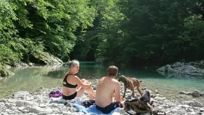 Reka Nadiža, Napoleonov most, kopanje / Foto: Nata&scaron;a Bucik Ozebek