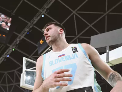 Luka Dončić28.06.2024 - Pripravljalna tekma v ko&scaron;arki, Slovenija: Brazilija, Stožice. FOTO: Nik Erik Neubauer