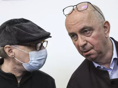 Michel Stephan je izjave priče že večkrat označil za neumne. Na sliki z zagovornikom Gorazdom Fi&scaron;erjem (desno).&nbsp;