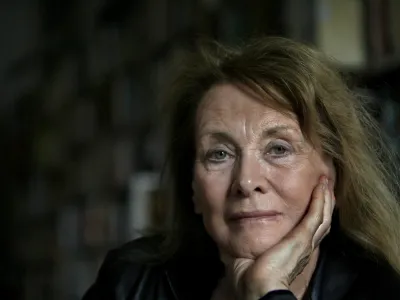 Annie Ernaux, francoska pisateljica ob prevodu njene knjige Leta (Les Ann&eacute;es).//FOTO: Matej Pov&scaron;e 