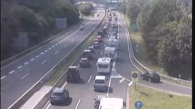 Spletna kamera pri priključku Hru&scaron;ica proti Ljubljani.