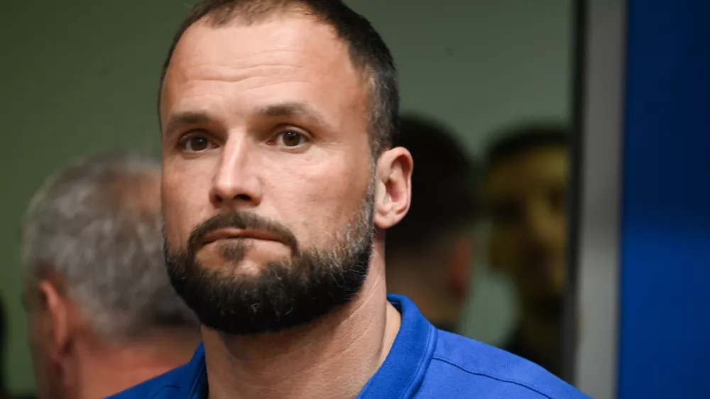 Uros Zorman- 05.11.2023 - Pripravljalna tekma mo&scaron;kih reprezentanc Slovenije in Srbije v pripravah na rokometno EP 2024 v Nemčiji. //FOTO: Nik Erik Neubauer