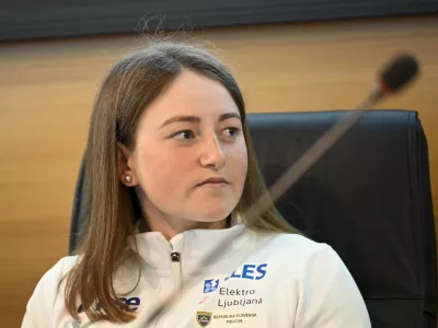 Eva Alina Hočevar- 17.04.2024 - Tiskovna konferenca Kajaka&scaron;ke zveze SlovenijeFOTO: Nik Erik Neubauer