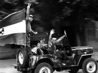 - Hrva&scaron;ka, 7. avgust 1995 - osvoboditev mesta Knin - operacija, poimenovana Oluja (Nevihta),//FOTO: Tomaž Skale