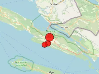 Pelje&scaron;ac potres Foto: Seizmolo&scaron;ka služba Hrva&scaron;ka