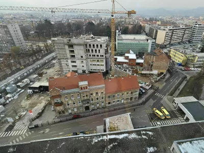 Maribor - UKC Maribor - Masarykova ulica - blok - Kirur&scaron;ka stolpnica - Gradbi&scaron;če - oddelek za onkologijo - - Avtor Sa&scaron;o Bizjak