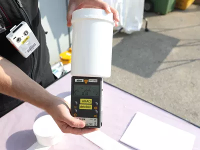 - radioaktivni odpadki &ndash; sevanje - meritev  - 13.10.2022 - Agencija za radioaktivne odpadke (ARAO) - Centralno skladi&scaron;če radioaktivnih odpadkov (CSRAO), Brinje 40, Dol pri Ljubljani //FOTO: Bojan Velikonja