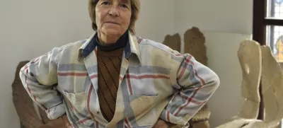 akademska kiparka in vodja bienala UNICUM, Dragica Čadež Lapajne//FOTO: TOMAŽ ZAJELŠNIK