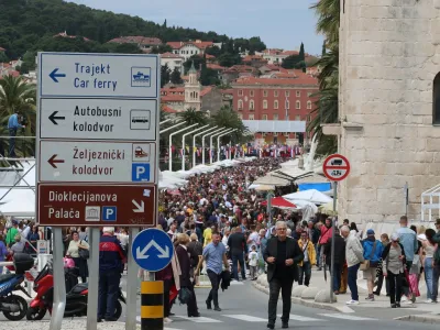 Split, Hrva&scaron;ka, turizem, praznik za&scaron;čitnika mesta sv. Duje. Tatjana Pihlar 