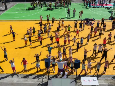 08.09,2023. - Ljubljanski festival &scaron;porta v parku Tivoli v Ljubljani.Gibanje otrok. &Scaron;portna vzgoja.//FOTO: Bojan Velikonja