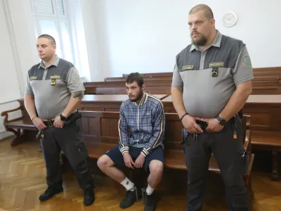 Lazar Terentić se za zdaj brani z molkom, očitanega kaznivega dejanja uboja pa ni priznal. Foto: Sa&scaron;o Bizjak, Večer